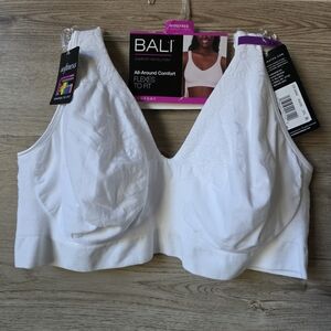 Bali Comfort Revolution Wirefree Lightly Lined Bra White 2XL NWT